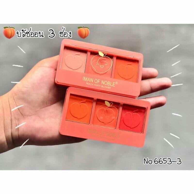 Phấn Má 3 Ô IMAN OF NOBLE Sweet Peach Party Blusher . ❤