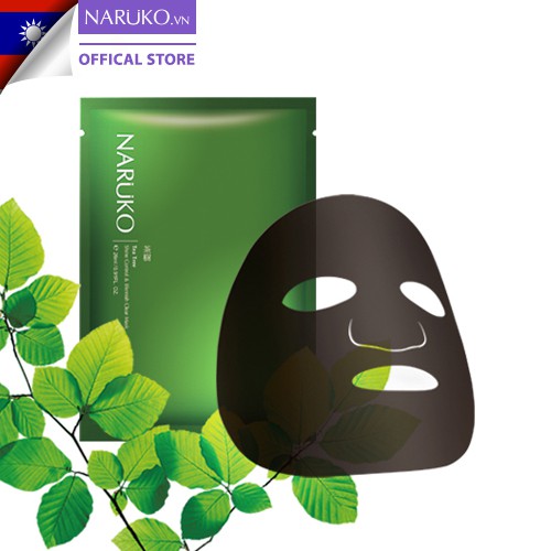 Hộp 8 miếng mặt nạ kiểm soát dầu và mụn trà tràm Naruko Tea Tree 26ml/m (Bản Đài) #4