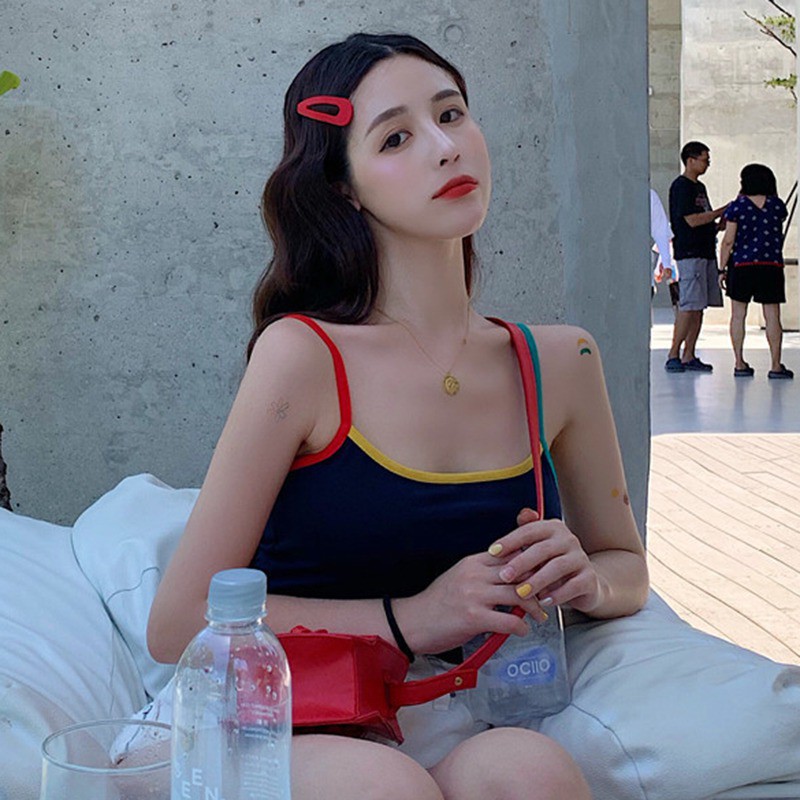 Áo thời trang 2 dây màu trơn quyến rũ trẻ trung cho nữ