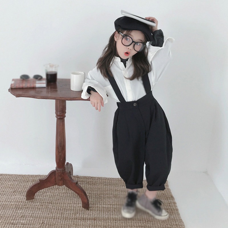 Áo liền quần Hai Dây Màu Trơn Thời Trang Mùa Hè Hàn Quốc Cho Bé Gái Se7en