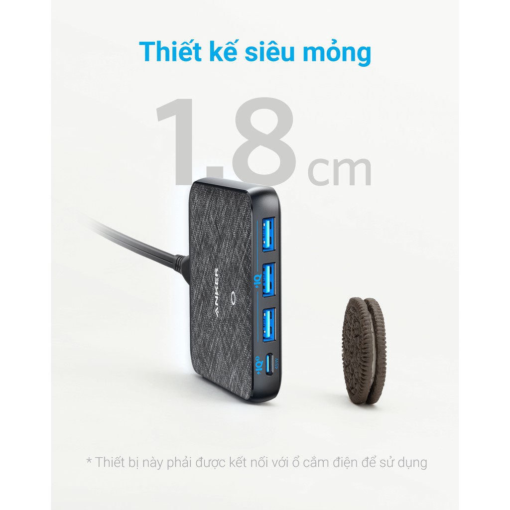 [ ANKER VN ] Sạc ANKER 4 cổng PowerPort Atom III Slim 65w PIQ 3.0&amp;GaN - Anker GaN A2045 - Slim A2045