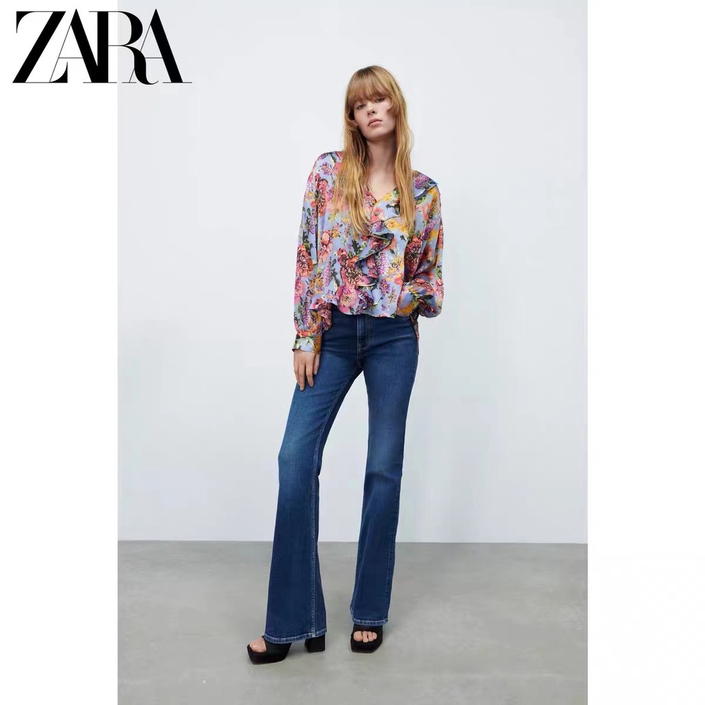 Zara Áo Sơ Mi In Hoa Thời Trang Mùa Xuân Dành Cho Nữ