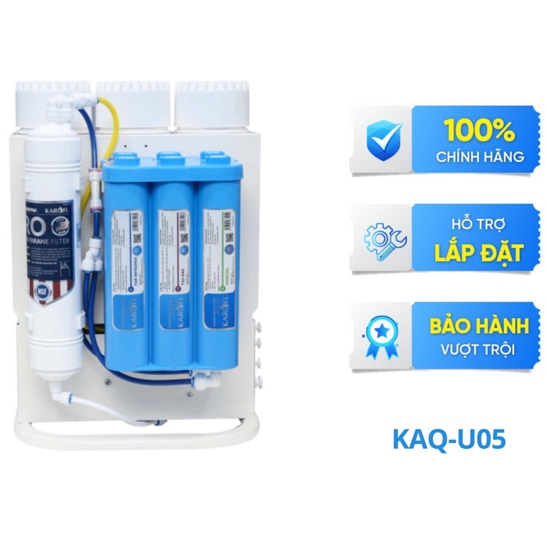 MÁY LỌC NƯỚC KAROFI KAQ-U05,Tặng Bộ Lõi Đúc 6.2 KAROFI