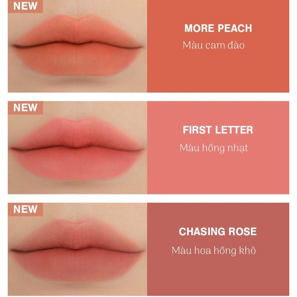 Son Kem 3CE Blur Water Tint ( More peach, First letter, Chasing rose )