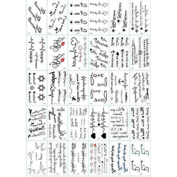 Hình xăm dán Mini Chống Thấm Nước tatoo chất săm mini tạm thời bền đẹp miếng dán chống nước K017