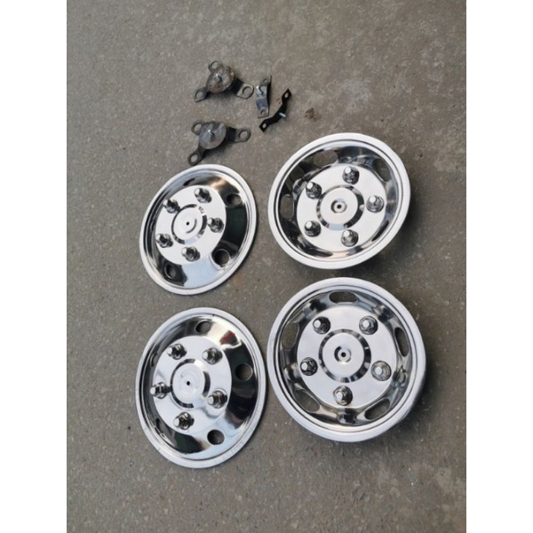 Bộ 4 chụp mâm INOX 304 xe KIA K200/K250/BONGO 3/POTER 2.