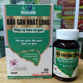 BẢO GAN NHẤT LONG hộp 30 viên giải độc và bảo vệ gan