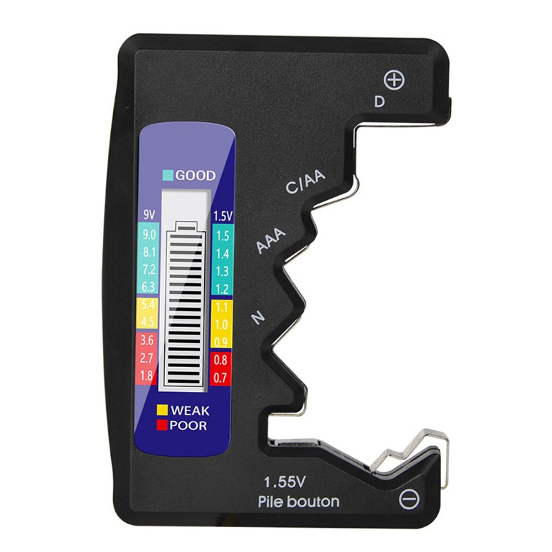 Máy Kiểm Tra Kỹ Thuật Số Hiển Thị LCD Cho Pin C D N AA AAA 9V 1.5V