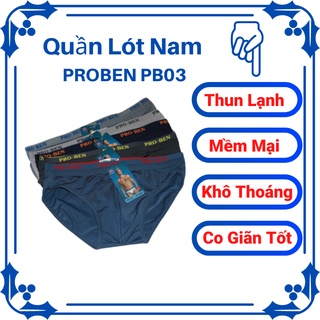 Quần lót nam PROBEN PB03 lưng thun co giãn 4 chiều,thấm hút tốt.