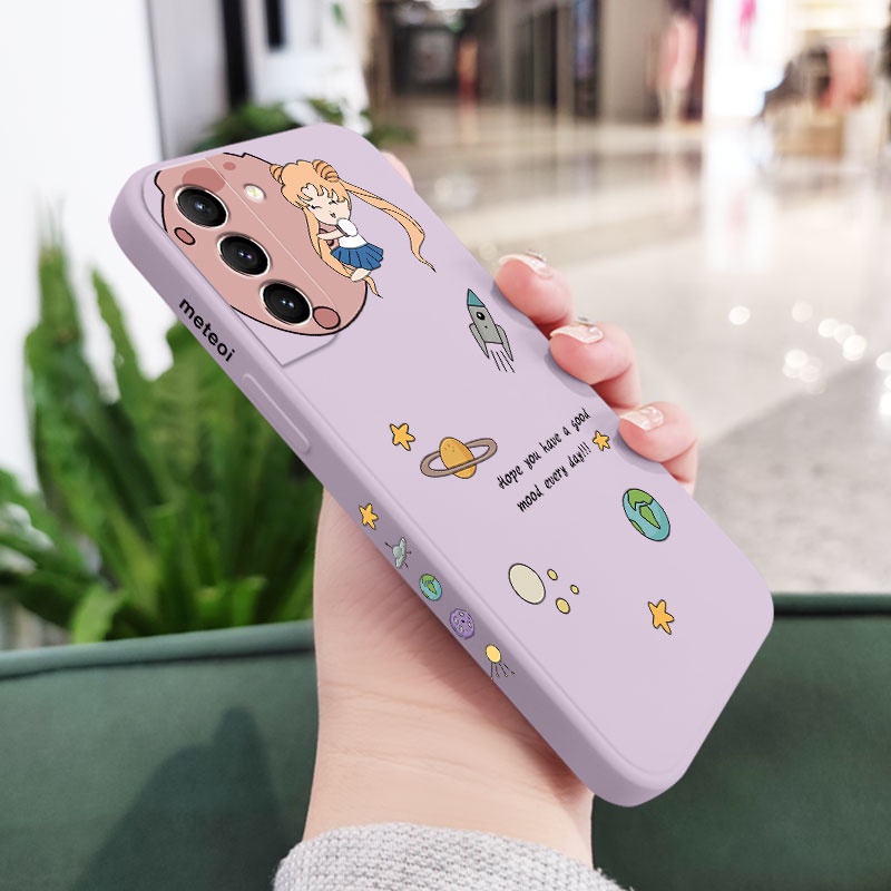 Ốp Điện Thoại Hình Hành Tinh Cô Gái Cho Samsung Galaxy S21 S20 FE Ultra Plus