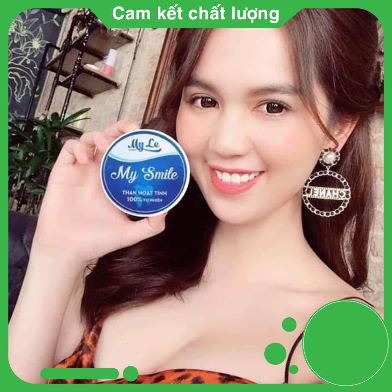 [TẶNG BÀN CHẢI] Trắng răng than hoạt tính My Smile 70gr, bột đánh răng làm trắng răng từ than hoạt tính