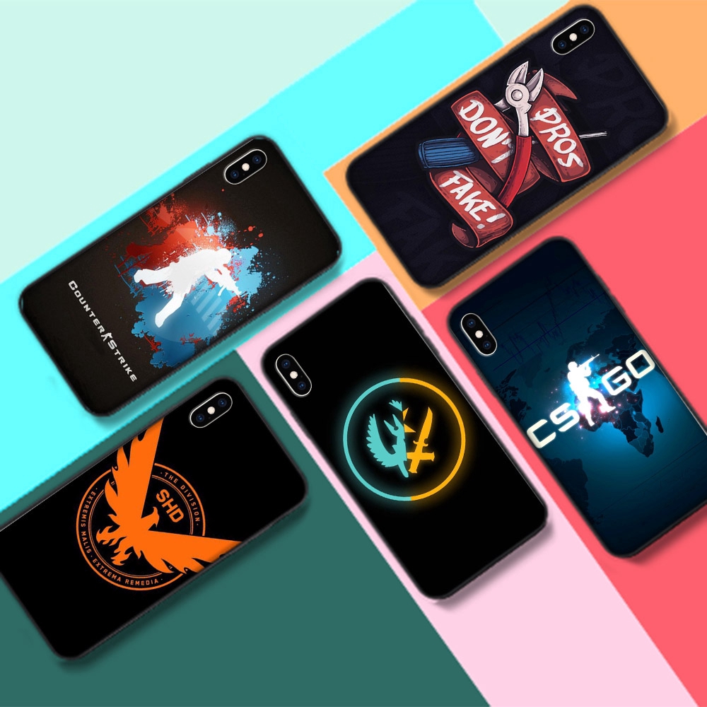 Ốp điện thoại silicon hình trò chơi Counter Strike CS GO cho iPhone 5 5S 6 6S SE 7 8 Plus XS Max