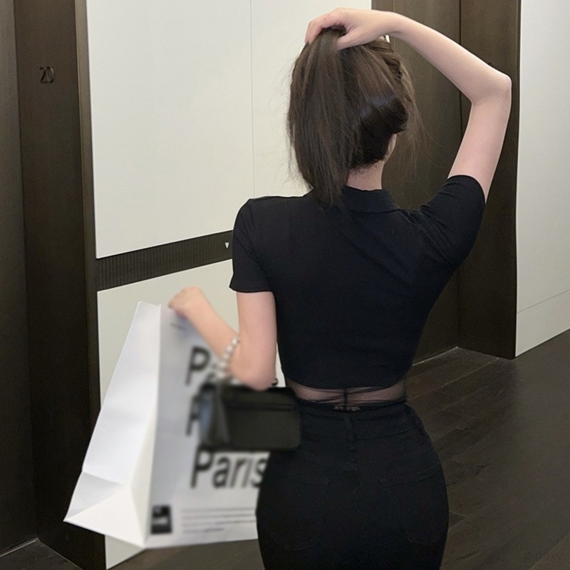 Áo liền quần Tay Ngắn Màu Sắc Thanh Lịch Phong Cách Hàn Quốc Cho Nữ