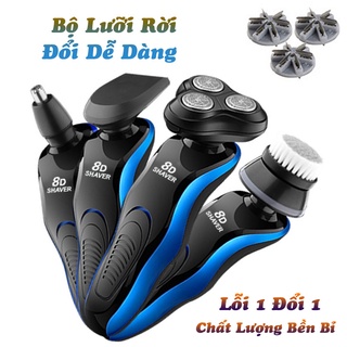 Máy cạo râu điện 8D SHAVER 3 lưỡi dao cầm tay cạo râu mạnh mẽ sạc pin độc lạ sang trọng