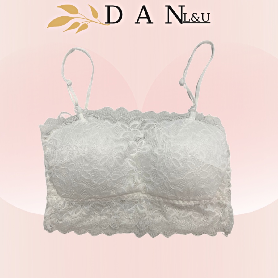 Áo Lót Ngực Bra Cotton Phối Ren Mềm Mại Co Dãn DAN L&amp;U 9001