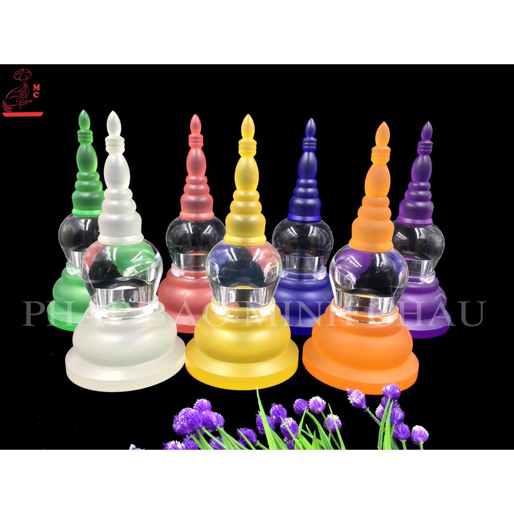 [PBMC]Tháp xá lợi nhựa màu E5 (7 màu) (Giao màu ngẫu nhiên)