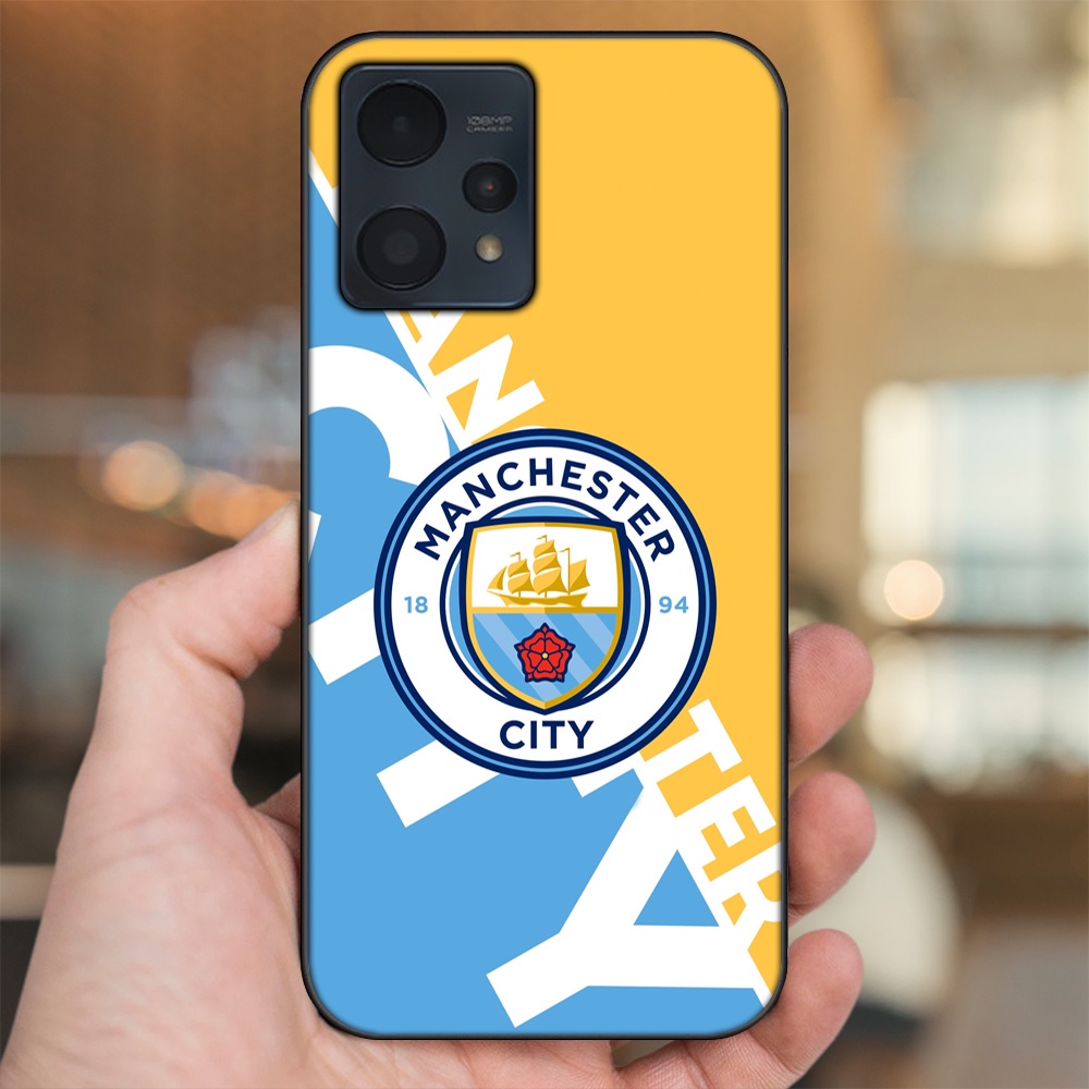 Ốp lưng Realme 9, 9 Pro, 9 Pro Plus viền đen in hình Manchester City MC