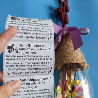 100 Tem Dán Cảm Ơn Shipper Kích thước 7x5cm