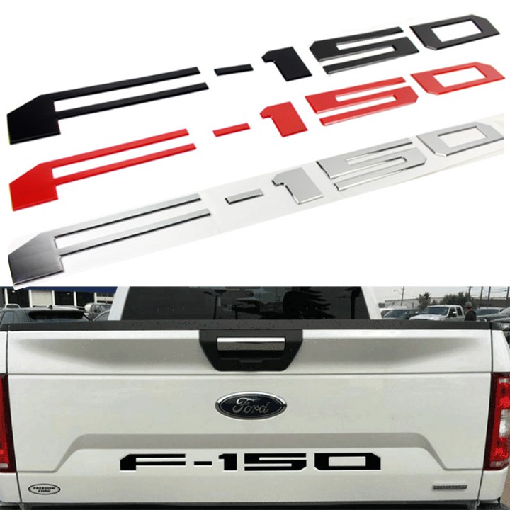 Logo Chữ F-150 3D Nổi Dán Trang Trí Đuôi Xe Ford F-150 - Logo Chữ Đẹp