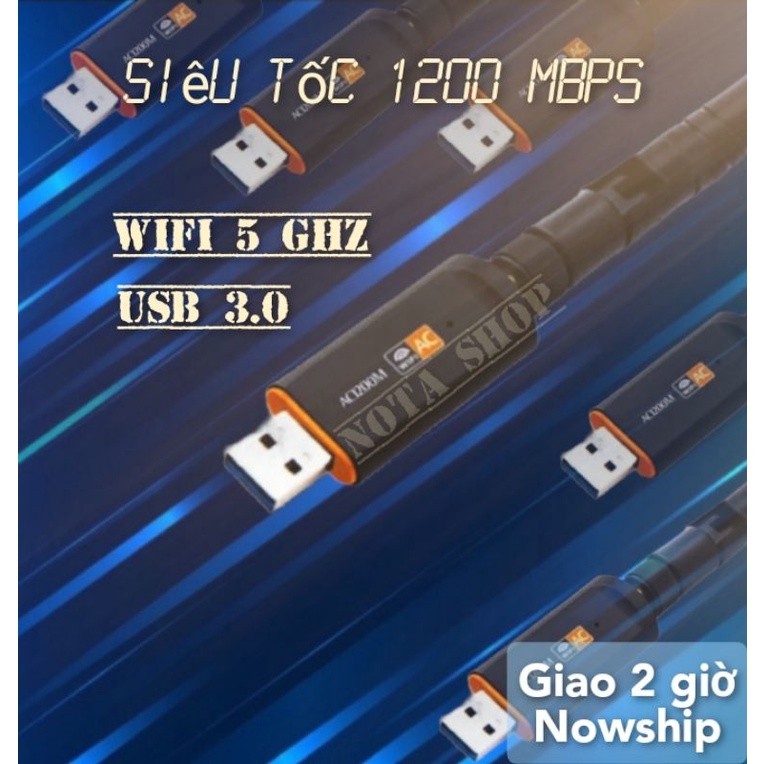 [CÓ SẴN] USB 3.0 Nâng cấp thu wifi 5G, AC 1200Mbps 5Ghz,  Anten dài Gigabit - BẢO HÀNH 6 THÁNG | BigBuy360 - bigbuy360.vn