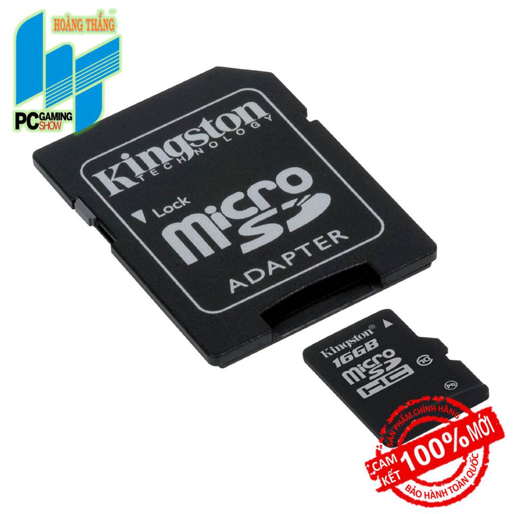 Thẻ nhớ Micro SDHC Kingston 16GB (Class 10) | BigBuy360 - bigbuy360.vn