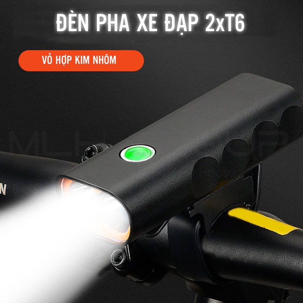 Đèn Pha Trước Xe Đạp Siêu Sáng Sạc Điện Usb Với Ánh Sáng Mạnh Chống Nước Nhỏ Gọn Nhiều Chế Độ Sáng Tiện Dụng MLH