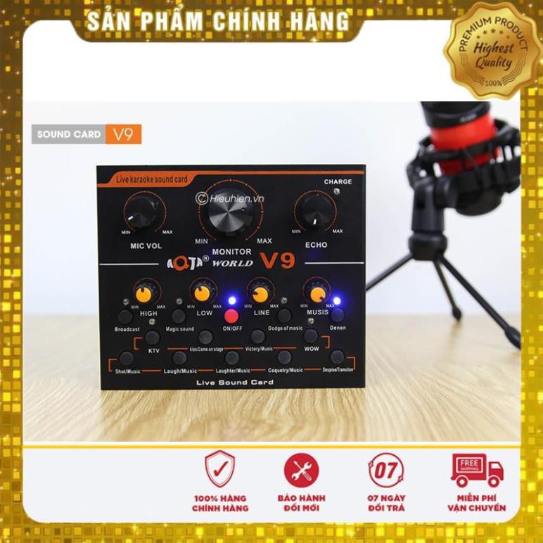 FreeShip- SOUND CARD V9 Live Stream Hiệu Ứng Đa Dạng Cực Hay phiên bản quốc tế -dc3021