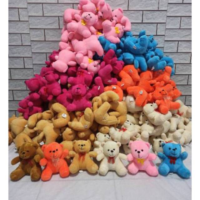 Bó Hoa Teddy Nhồi Bông Cỡ Nhỏ Đáng Yêu 15cm