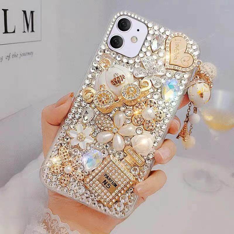 Ốp Điện Thoại Dẻo Đính Kim Cương Giả Lấp Lánh Cho iPhone 14 7Plus 8Plus 6 S 7 8 SE 2020 11 12 13 Pro MAX XS MAX XR XS X