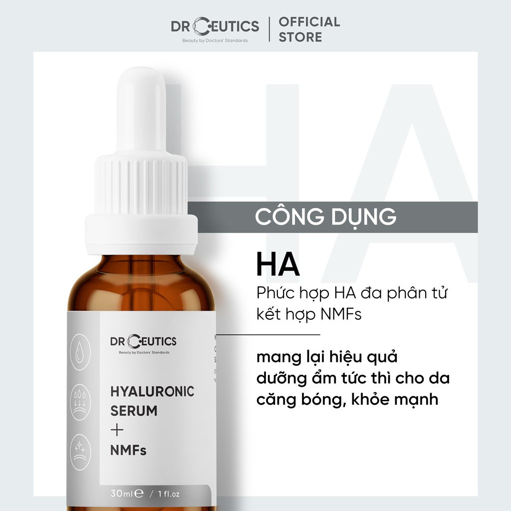 Combo 2 Serum Chống Lão Hoa Da, Giúp Cải Thiện Nếp Nhăn DrCeutics (NMFs 30ml, VitaminC 30ml)