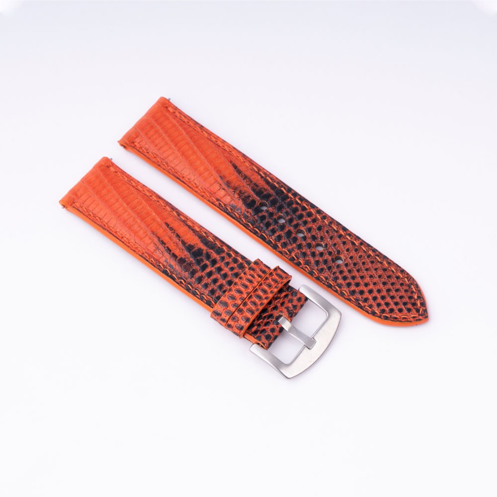 Dây da đồng hồ da thằn lằn sản xuất handmade ( Nhận làm theo yêu cầu ) - Bespoke Lizard leather watch straps KTL08