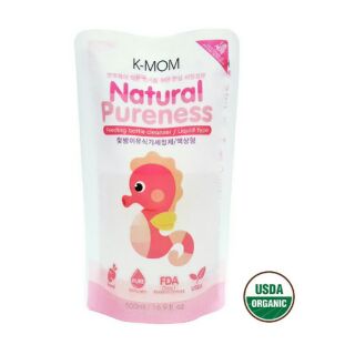 Nước rửa bình và rau quả k-mom túi 500ml