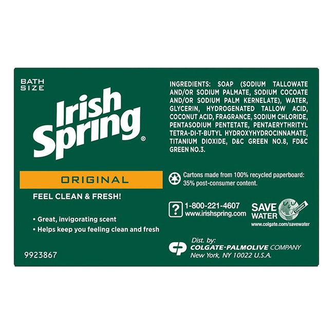Xà bông cục Irish Spring Original - Mỹ - 104.8g | BigBuy360 - bigbuy360.vn