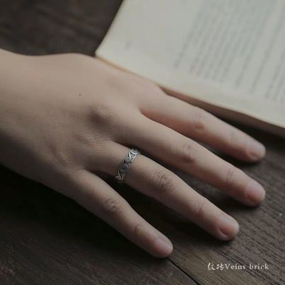 Nhẫn Nam Hình Vân Mây Cloudy Ring Merin Accessories Thời Trang Basic Màu Bạc Đẹp Cao Cấp - Nhẫn Nam Thép Titan Không Gỉ