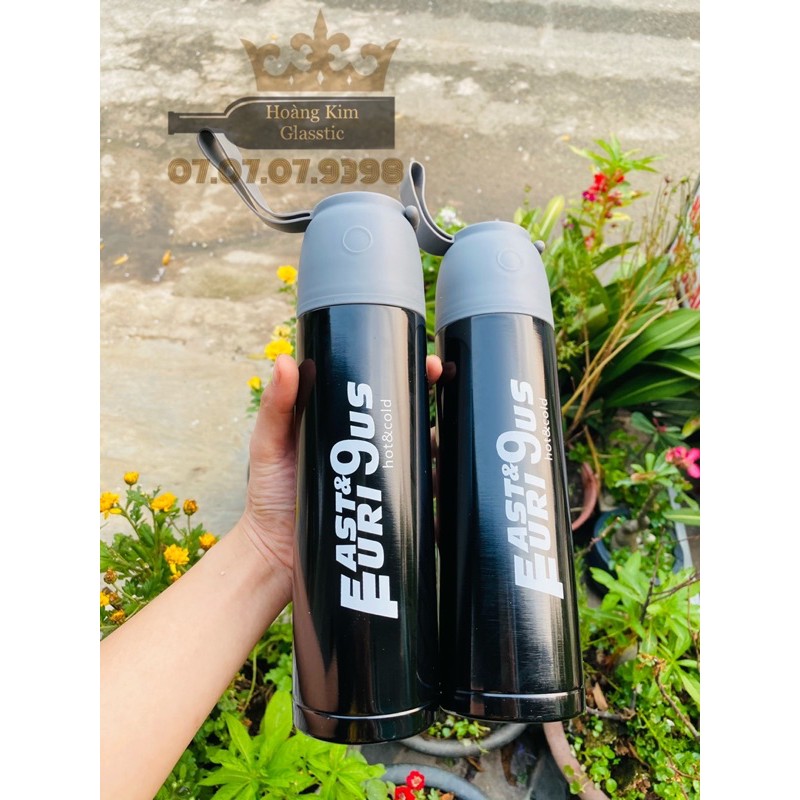 BÌNH GIỮ NHIỆT FAST&amp; FURIUS INOX CAO CẤP 500ml