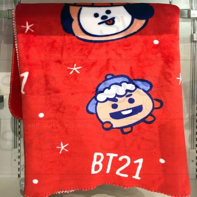 Chăn BT21 BTS phiên bản giáng sinh