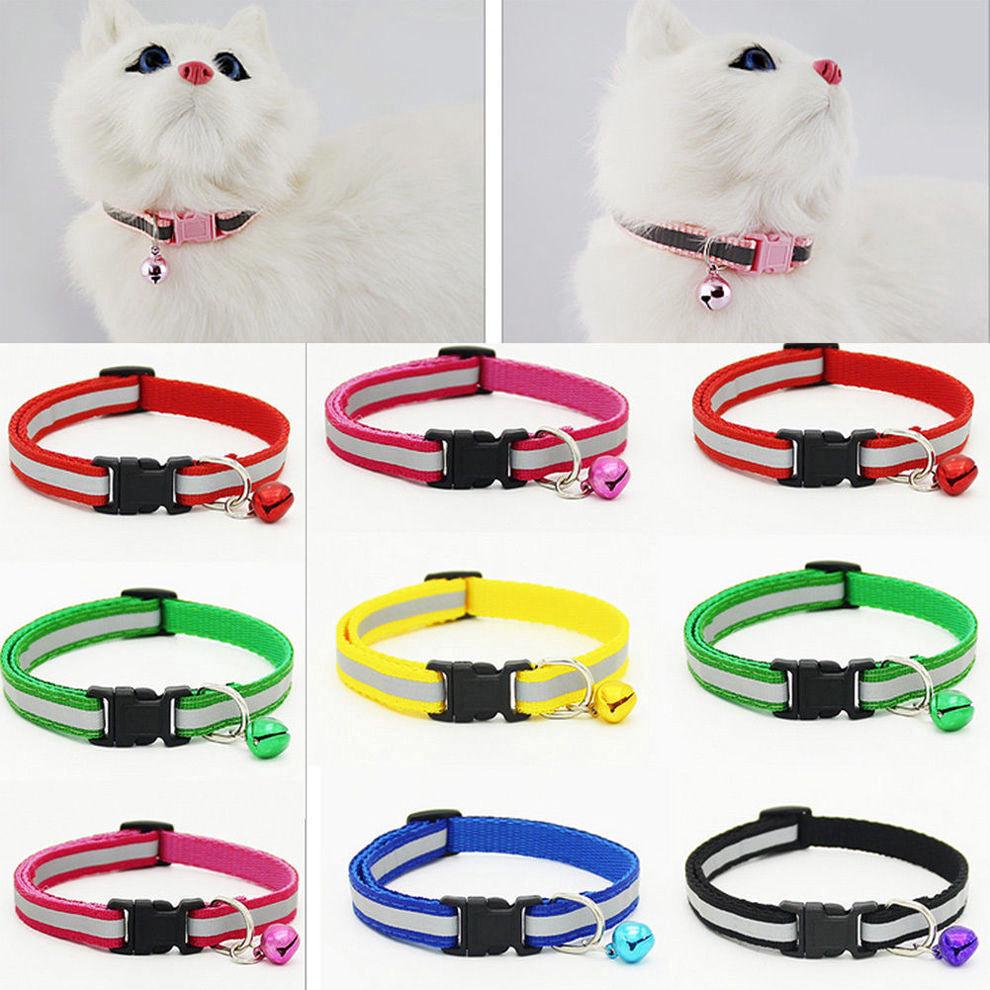 Vòng cổ mèo Nylon ly khai có chuông - Vòng tay cổ chó cưng - Phản quang có thể điều chỉnh