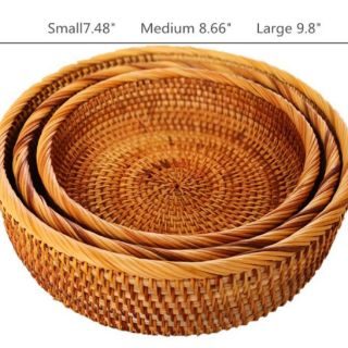 Rổ mây tròn đựng hoa quả (hàng xuất khẩu)