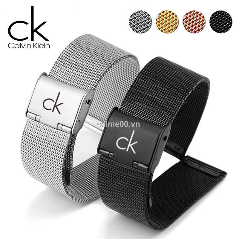 Ck dây đeo đồng hồ bằng thép không gỉ dạng lưới cho nam và nữ K2G211/236/K76211 22mm