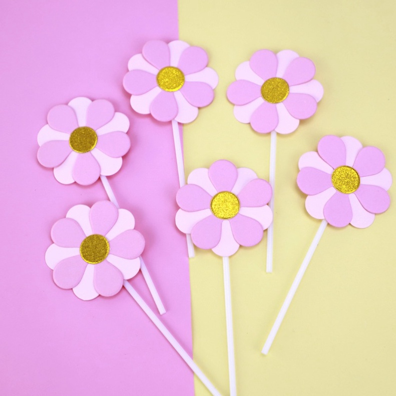 trang trí bánh sinh nhật [FREESHIP❤️] sét 5 bông hoa đẹp