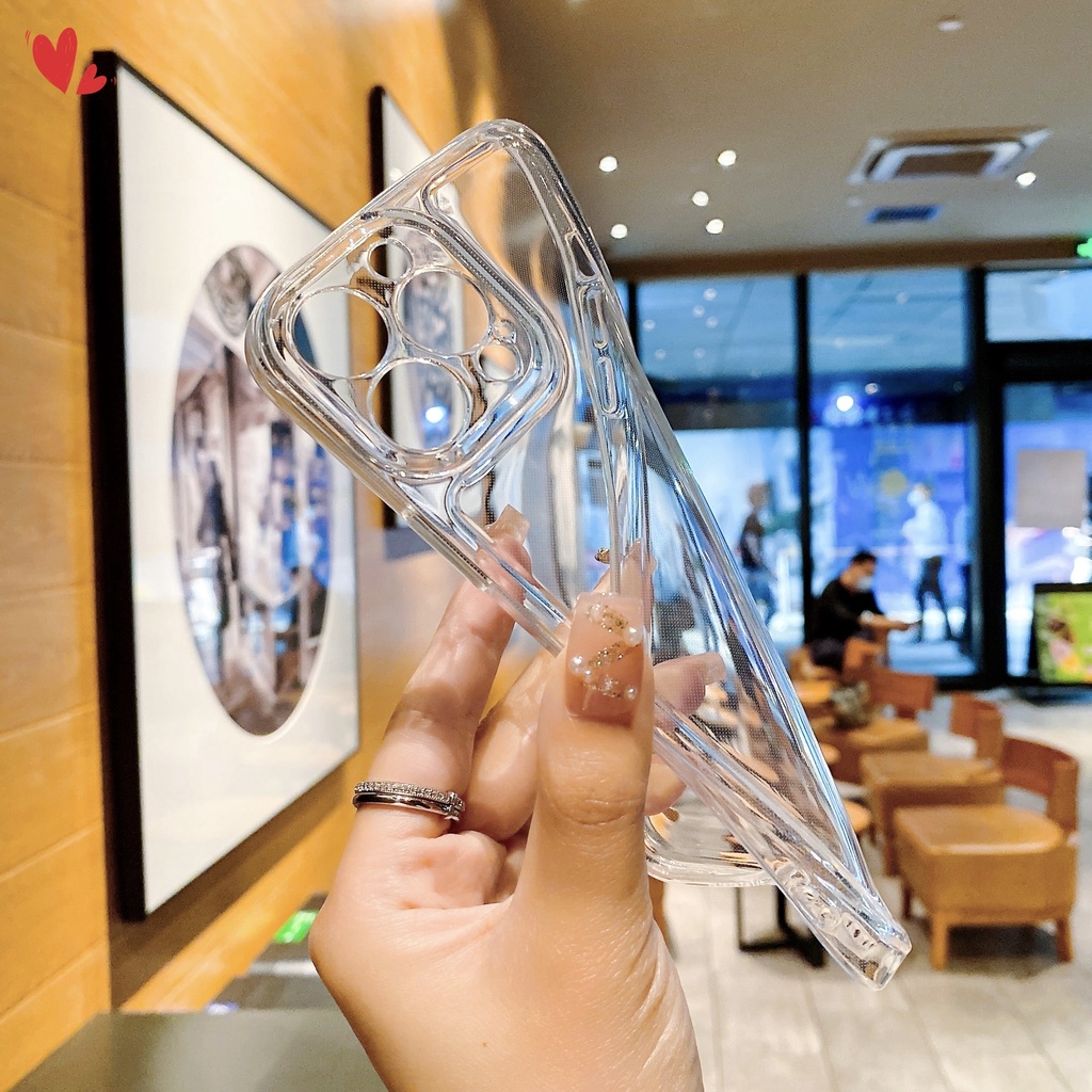 Transparent Shockproof Case For Xiaomi Redmi Note 11 11S 10 10S 9 9S 7 8 Pro 9C 9A 9T 10C 11T Poco M3 X4 X3 NFC F3 F2 F4 GT Clear TPU Soft Phone Casing Protective Back Cover Anti-fall