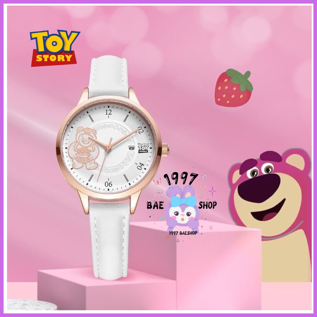 Đồng hồ Disney gấu dâu Lotso Full box chóng nước nhiều kiểu dáng cho nữ