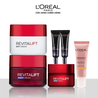 Bộ kem chống lão hóa trẻ hóa da và chống nắng L'Oreal Paris