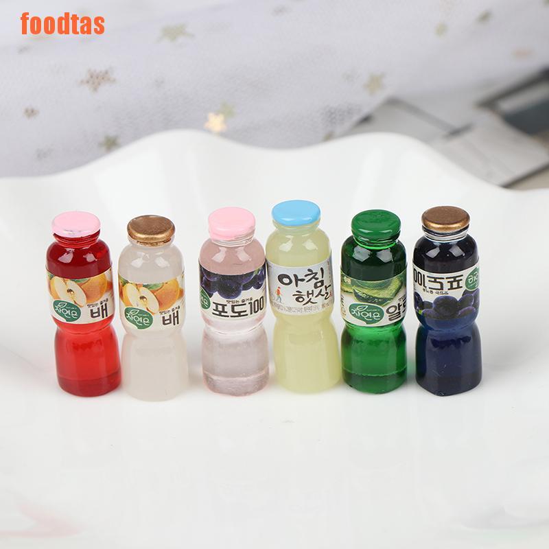 【foodtas】5Pcs 1:12 Dollhouse miniature drink bottles doll house kitchen accessories