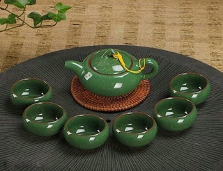 Bộ ấm chén trà cá 3D