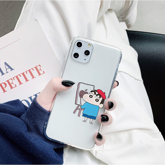 Ốp lưng iphone Shin bút chì viền trong chống ố 5/5s/6/6plus/6s/6splus/7/7plus/8/8plus/x/xr/xs/11/12/pro/max/plus/promax | BigBuy360 - bigbuy360.vn