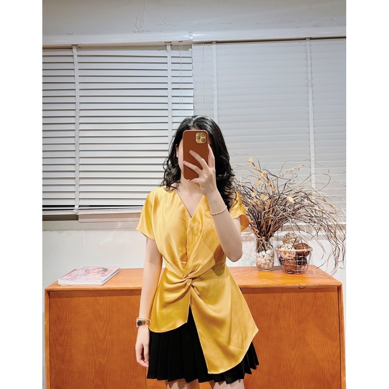 [Mã WAMT10K giảm 10k cho đơn 0k] Áo lụa xoắn eo | BigBuy360 - bigbuy360.vn