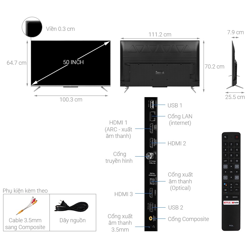 Android Tivi TCL 4K 50 inch 50P715 - dienmaytonkho.com | BigBuy360 - bigbuy360.vn