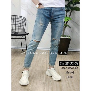 Quần jean nam rách co giãn, quần bò nam