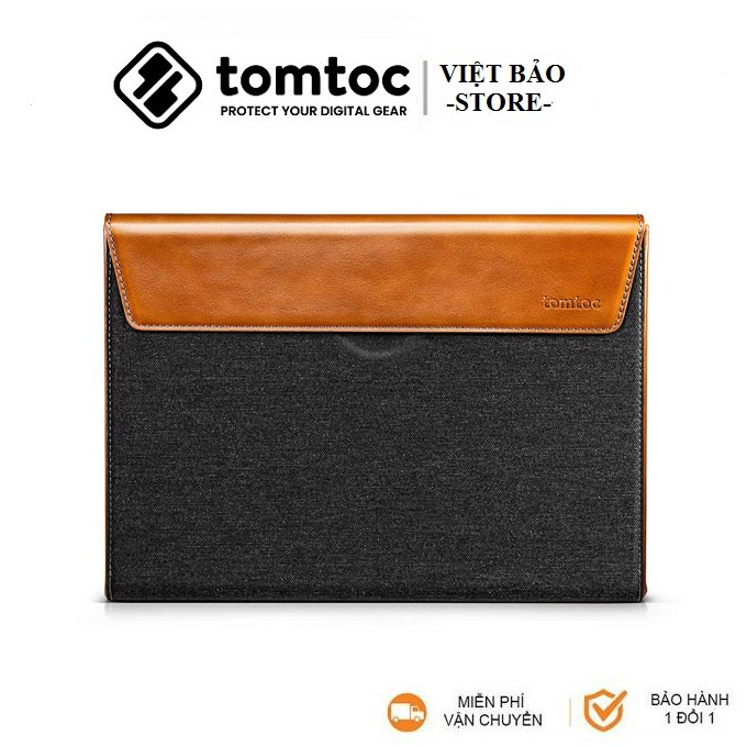 Túi chống sốc TOMTOC Premium leather cho Macbook Pro 13/15/16inch NEW Gray - (H15)